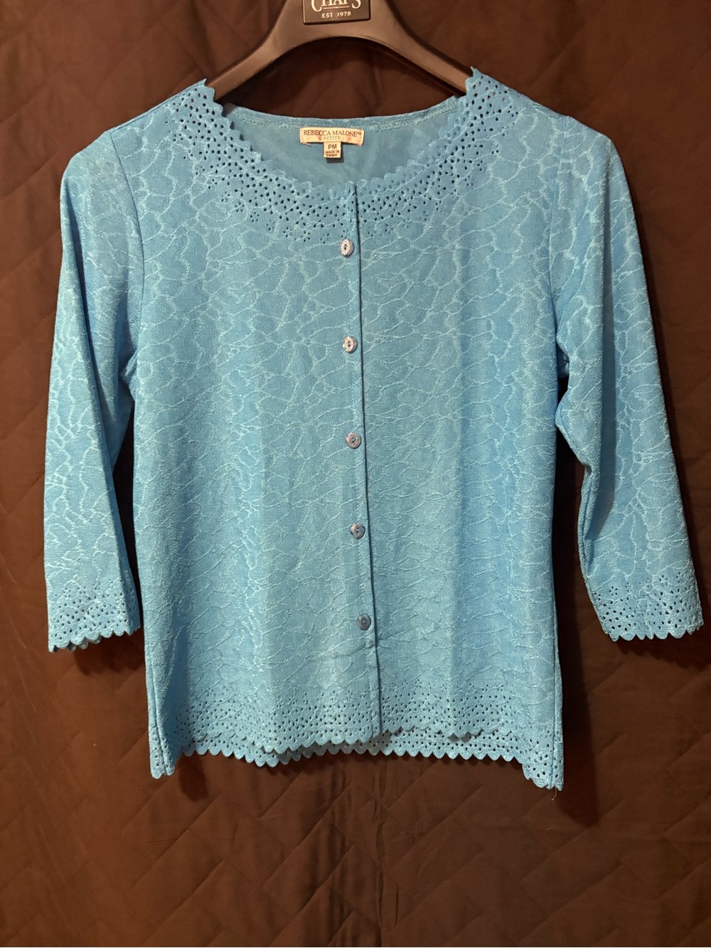Rebecca Malone Light Blue Top p2p17 #2016
